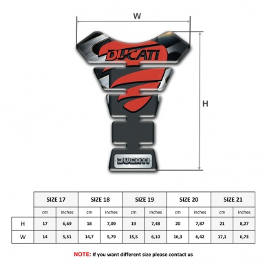 Ducati Tank Fuse Metal Element background with Red LOgo 