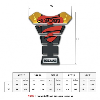 Ducati Tank Pad Protector Yellow print Background Red Logo Style 