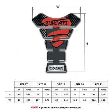 Ducati Tank Fuse Silver Black Background and Red Logo Design 