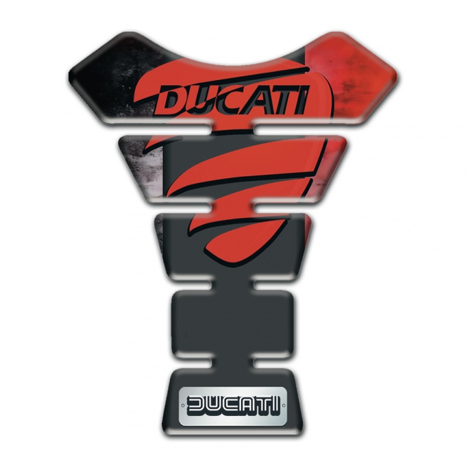 Ducati Tank Protector Red Black background Style with Red Logo 