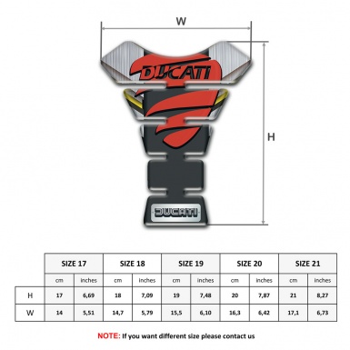 Ducati Tank Protector Silver Yellow Background Version 