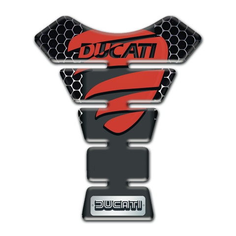 Ducati Tank Guard Pads Perforated Steel Background Design 