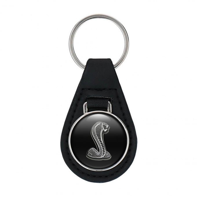 Ford Shelby Cobra Keyring Holder Leather Metallic Logo