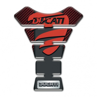 Ducati Tank Guard Pads Red Carbon Background Style 