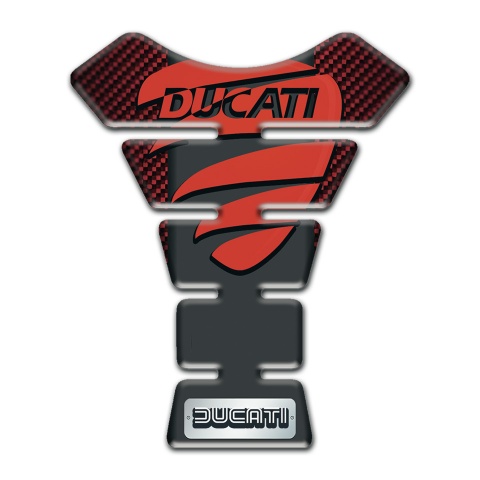 Ducati Tank Guard Pads Red Carbon Background Style 