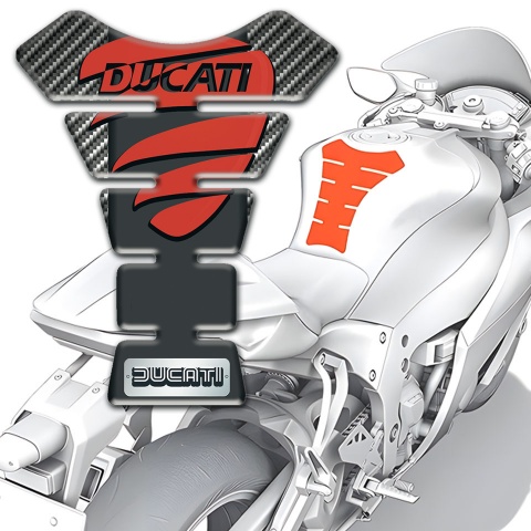 Ducati Tank Protector Classic Carbon Background Style 