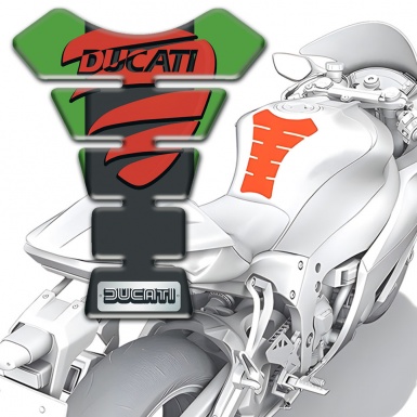 Ducati Tank Protector Green Background Style 