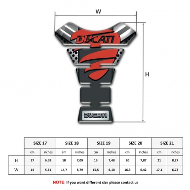 Ducati Tank Fuse Silicone Sticker Unique type 