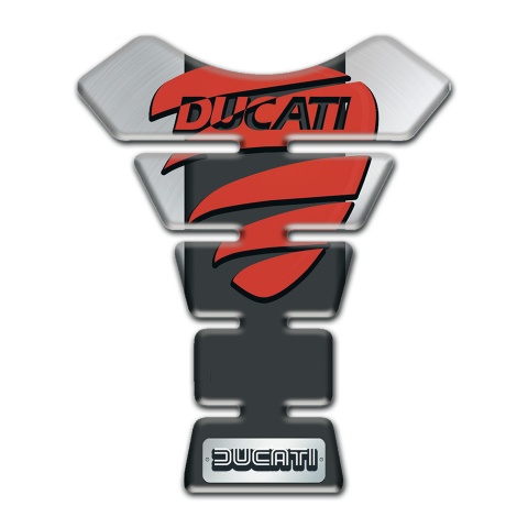 Ducati Tank Fuse Silver Background Style 