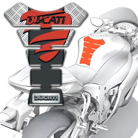 Ducati Tank Protector Crossed Elements Background Style 