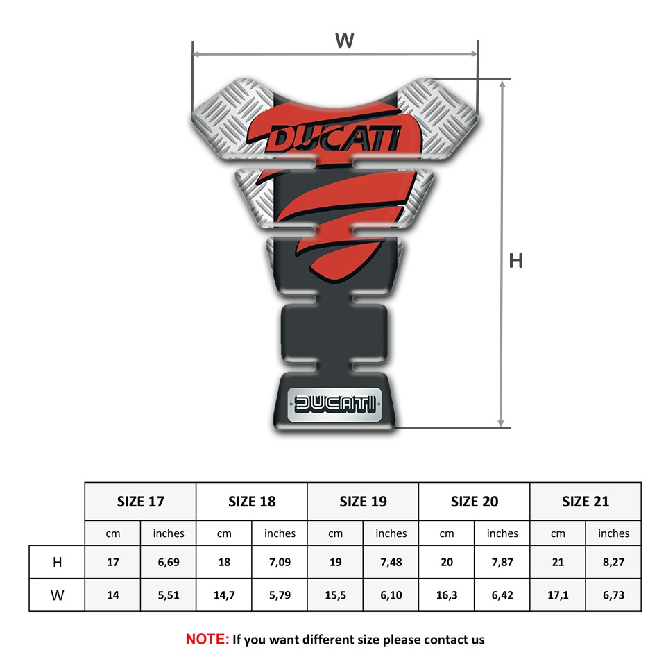 Ducati Tank Protector Crossed Elements Background Style | Tank ...
