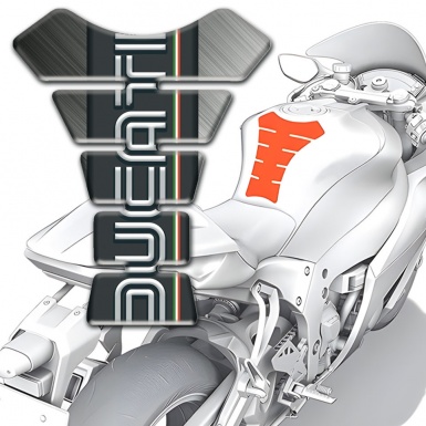 Ducati Tank Pad Motorbike Matte Base Black Logo Panel 