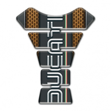 Ducati Tank Pad Protector Copper honecomb Motive and Vertical logo pRINT