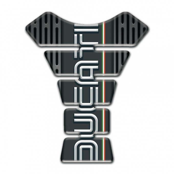 Ducati Tank Protector Gray Ornament Base Vertical Logo Print 