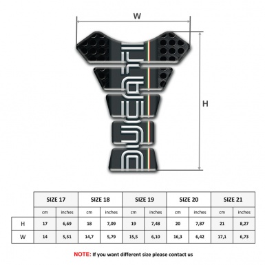 Ducati Tank Protector Perforated Black base Vertical Logo print 