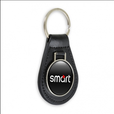 Smart Leather Keychain Black White Classic Edition