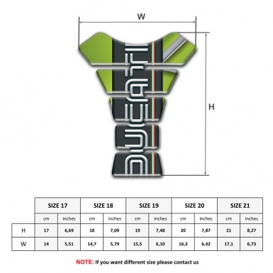 Ducati Tank Fuse Green Base and Graphite Logo panel 