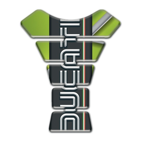 Ducati Tank Fuse Green Base and Graphite Logo panel 