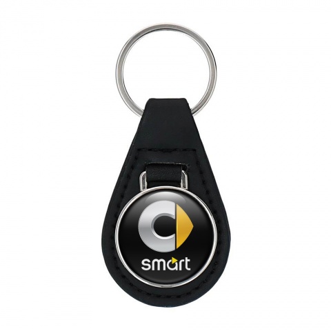 Smart Keychain Leather Black Silver Yellow Edition