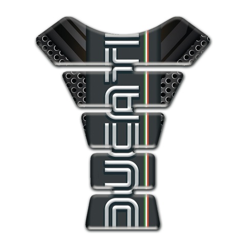 Ducati Tank Guard Pads White Logo style 
