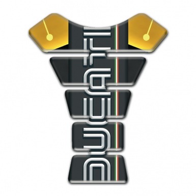 Ducati Tank Pad Protector White Logo Anti Slip Sticker 