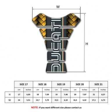 Ducati Tank Fuse Yellow Mosaic Base Graphite Logo Panel 