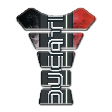 Ducati Tank Guard Pads Mixed Colors Base and White Logo Style 