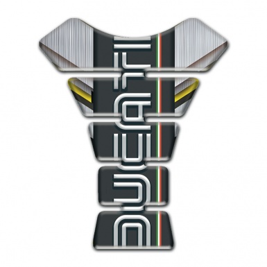 Ducati Tank Protector Anti Slip Sticker with White Vertical Logo print 