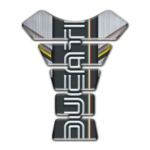 Ducati Tank Protector Anti Slip Sticker with White Vertical Logo print 