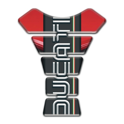 Ducati Tank Protector Red Black Base with White Logo Design 