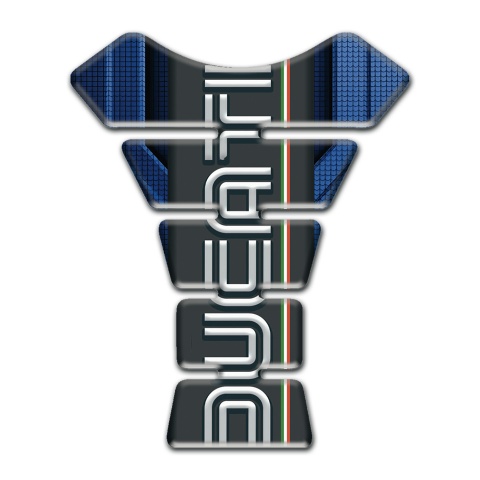 Ducati Tank Pad Protector Dark Blue Base with White Logo Print 