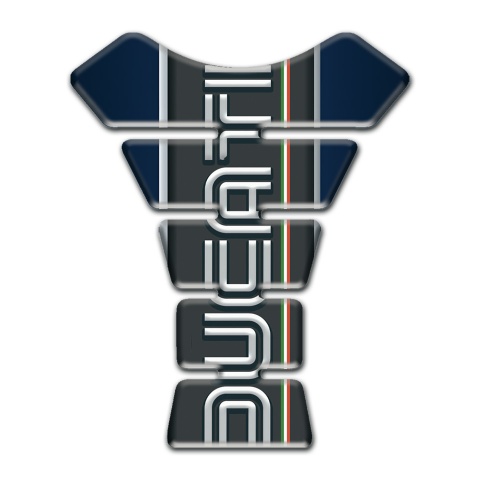 Ducati Tank Pad Protector Dark Blue base and White Logo Style 