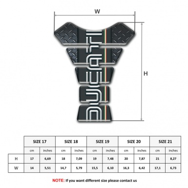 Ducati Tank Protector Rough Effect Base and Black Logo Panel 