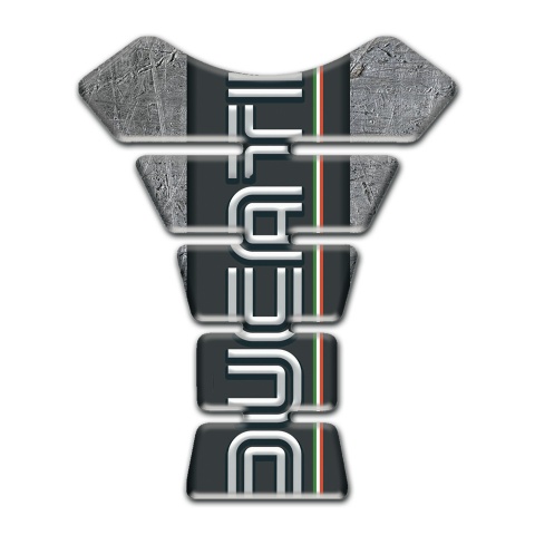Ducati Tank Pad Motorbike Stone Base and Black Logo Panel 