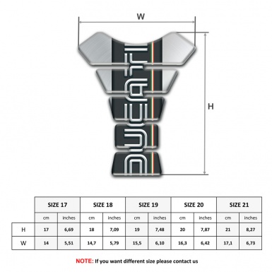Ducati Tank Protector Silver base with Black Logo Panel 