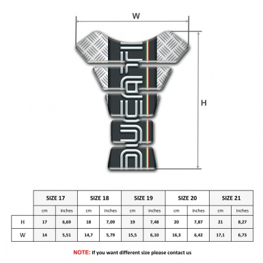 Ducati Tank Pad Protector Crossed patterns Base with Black logo Panel 