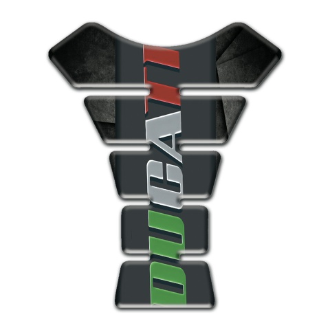 Ducati Tank Pad Protector Gray Black Mixed Base Colorful Logo 