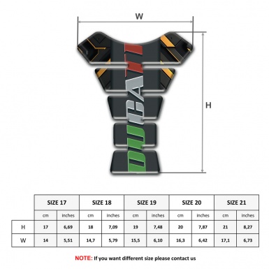 Ducati Tank Protector Black yellow Decoration Base Colorful Logo Design 