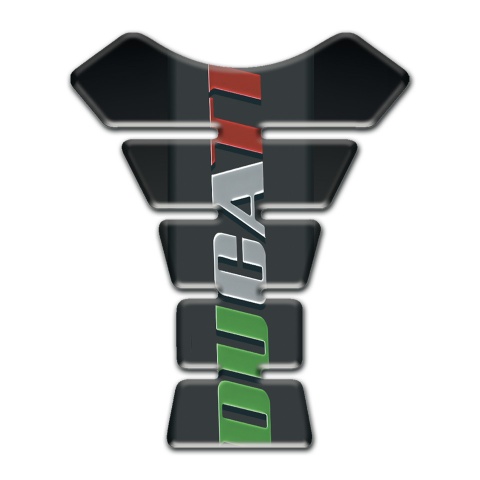Ducati Tank Guard Pads Colorful Logo Black background 