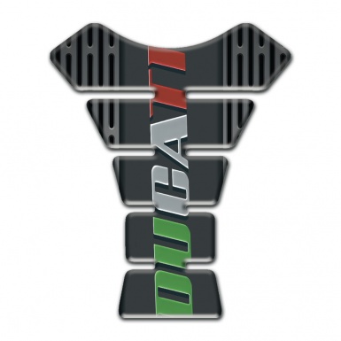 Ducati Tank Pad Protector Gray Ornament Base with Colorful Logo 