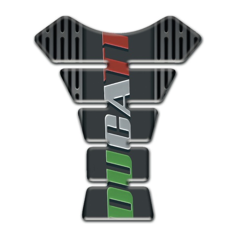 Ducati Tank Pad Protector Gray Ornament Base with Colorful Logo 