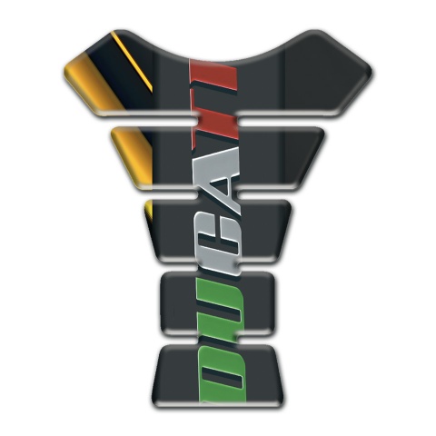 Ducati Tank Protector Diagonal Yellow Tape Base Colorful Logo 