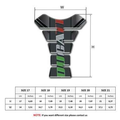 Ducati Tank Guard Pads Chromed Base Design Colorful Logo 