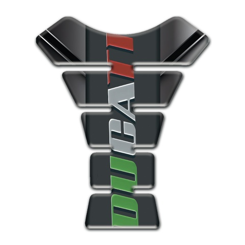 Ducati Tank Guard Pads Chromed Base Design Colorful Logo 