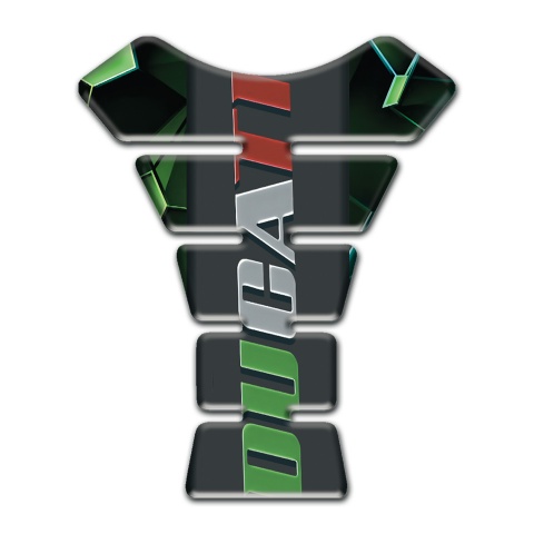 Ducati Tank Pad Motorbike Green Diamond base Colorful Logo 