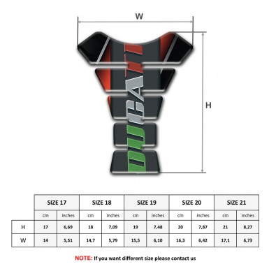 Ducati Tank Protector Red Band base Colorful Logo 
