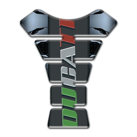 Ducati Tank Guard Pads Torn base Effect Colorful Logo Style 