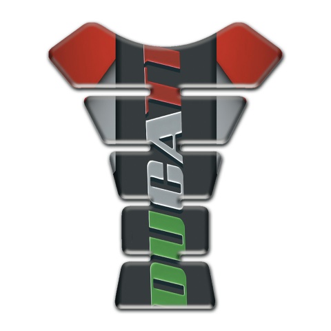 Ducati Tank Pad Motorbike Red Gray Base Colorful Logo Design 
