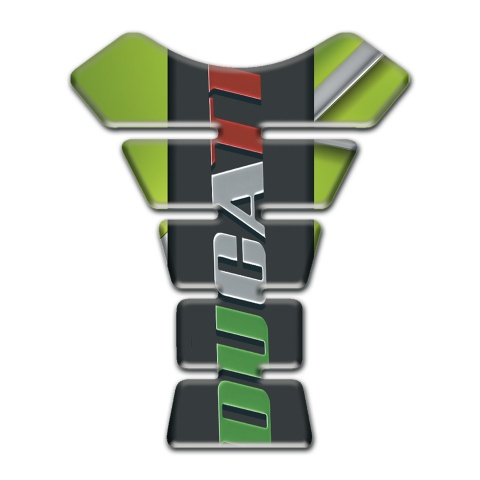 Ducati Tank Protector Fresh Green background Colorful Logo 