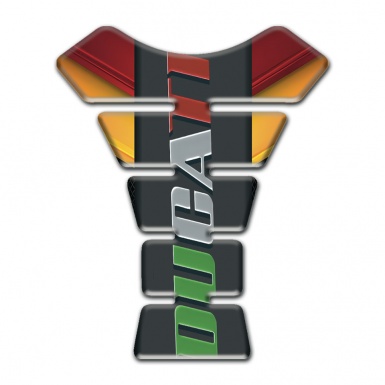 Ducati Tank Guard Pads Fire Colors base Colorful Logo 